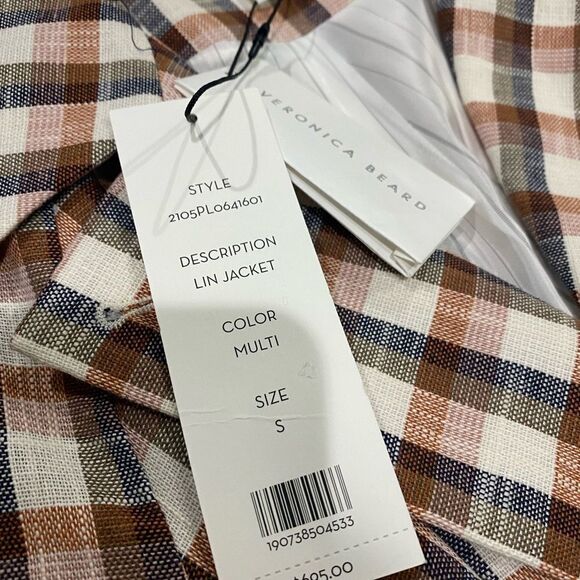 NWT Veronica Beard Lin Belted Plaid Jacket Blazer - Picture 9 of 15